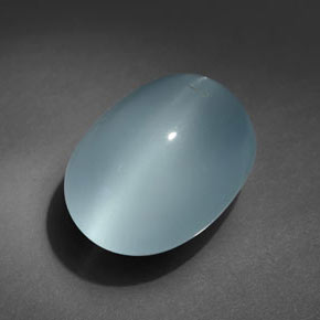 Água-marinha olho de gato azul natural 8,99ct, corte oval, transparente