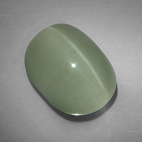 Olho de gato Água-marinha verde quente Natural 9.25ct, Corte Oval, Transparente
