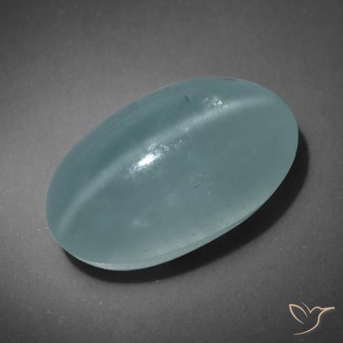 16.01ct Natural Verde azulado Olho de gato água-marinha, oval, Translúcido