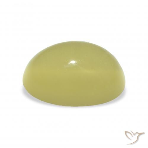 Berilo olho de gato Amarelo Esverdeado Claro Natural 4.41ct, oval, Translúcido