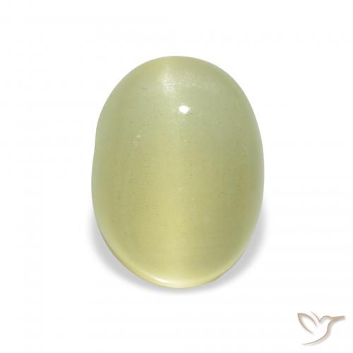 2.85ct Natural Verde Pêra Claro Berilo olho de gato, oval, Translúcido