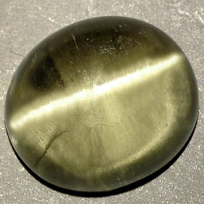 Cat's eye diaspore verde natural 8,18ct, transparente, transparente/translúcido
