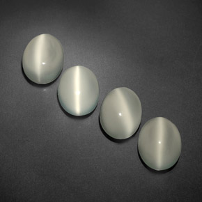 Pedras preciosas de cat's eye moonstone branco natural de  ct, transparente, transparente/translúcido