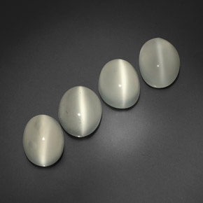 Pedras preciosas de cat's eye moonstone branco natural de  ct, transparente, transparente/translúcido