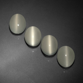 Pedras preciosas de cat's eye moonstone branco natural de  ct, transparente, transparente/translúcido
