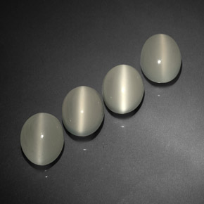 Pedras preciosas de cat's eye moonstone branco natural de  ct, transparente, transparente/translúcido