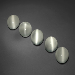 Pedras preciosas de cat's eye moonstone branco natural de  ct, transparente, transparente/translúcido