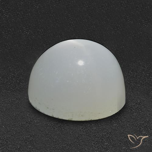Pedra da Lua Olho de Gato Branco Natural 2.51ct, Redondo, Translúcido