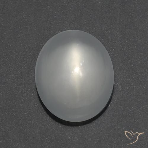 0.97ct Natural Branco Pedra da Lua Olho de Gato, oval, Transparente