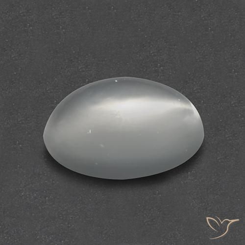 Pedra da Lua Olho de Gato Branco Natural 0.97ct, oval, Transparente