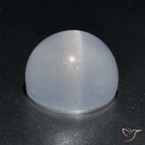 Pedra da Lua Olho de Gato branco translúcido Natural 1.71ct, Redondo, Transparente