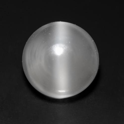 Pedra da lua olho de gato redonda de 1,14 quilates, 6,1 mm da Índia, Photo A
