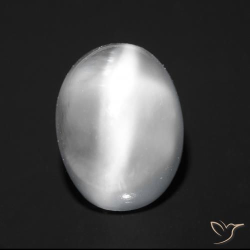 1.87ct Natural Branco Pedra da Lua Olho de Gato, oval, Transparente