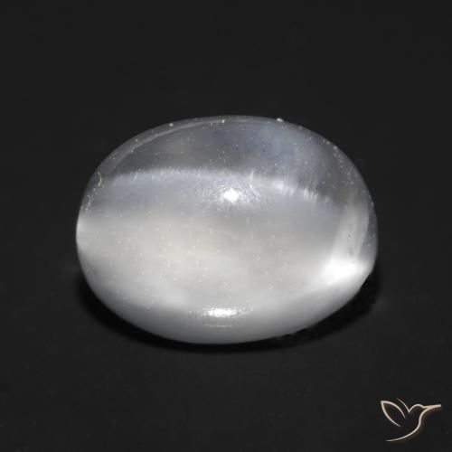 Pedra da Lua Olho de Gato Branco Natural 1.87ct, oval, Transparente