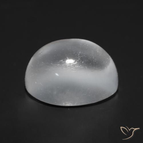 Pedra da Lua Olho de Gato Branco Natural 1.87ct, oval, Transparente
