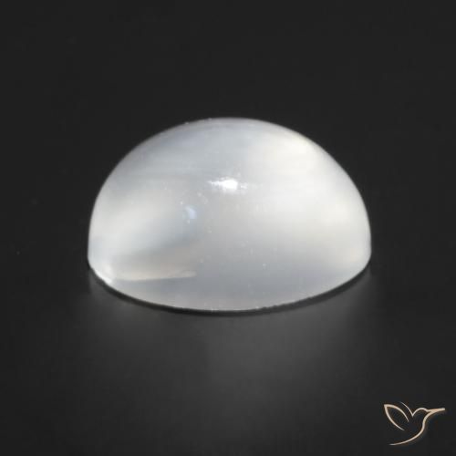Pedra da Lua Olho de Gato Branco Natural 1.06ct, oval, Transparente