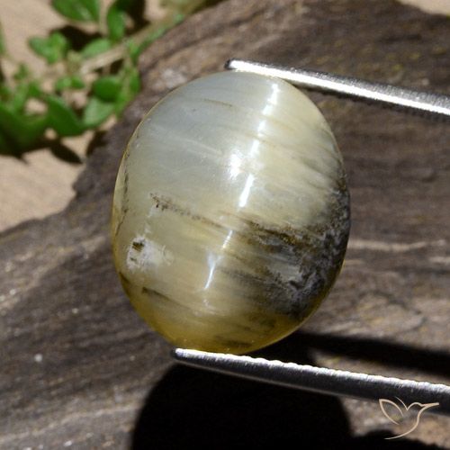 Opala olho de gato oval de 11,91 quilates, 15,5 x 13 mm de Madagascar, Photo A
