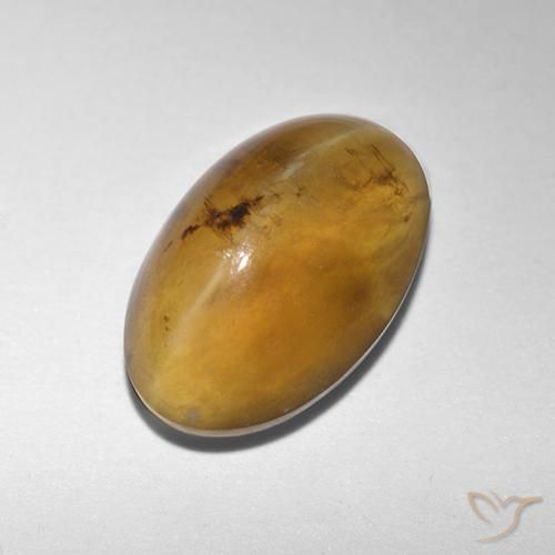1.91ct Natural Marrom dourado Opala Olho de Gato, oval, Translúcido