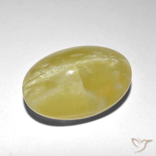 5.90ct Natural Amarelo claro Opala Olho de Gato, oval, Translúcido