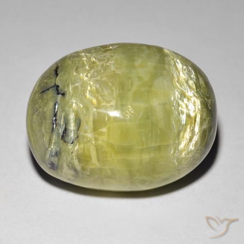 Opala Olho de Gato verde quente Natural 14.90ct, oval, Opaco