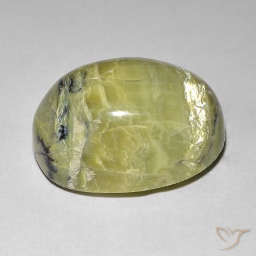 Opala Olho de Gato verde quente Natural 14.90ct, oval, Opaco