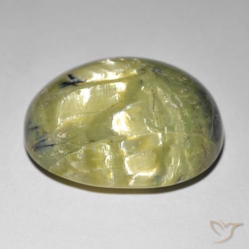 Opala Olho de Gato Terra Verde Natural 21.92ct, oval, Opaco