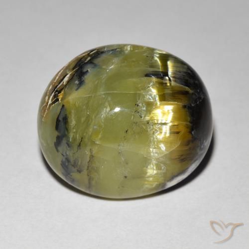 7.49ct Natural Terra Verde Opala Olho de Gato, oval, Opaco
