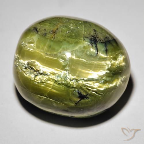 Opala Olho de Gato Terra Verde Natural 38.09ct, oval, Opaco