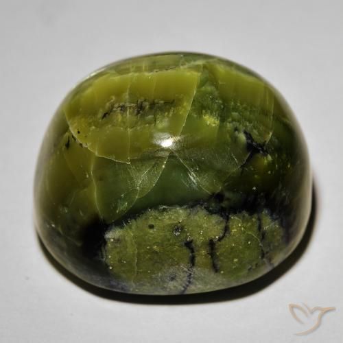 Opala Olho de Gato Terra Verde Natural 38.09ct, oval, Opaco