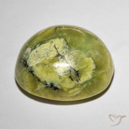 Opala Olho de Gato verde quente Natural 18.56ct, oval, Opaco
