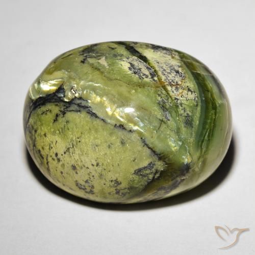 15.89ct Natural Terra Verde Opala Olho de Gato, oval, Opaco