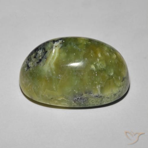 Opala Olho de Gato verde quente Natural 16.97ct, oval, Opaco