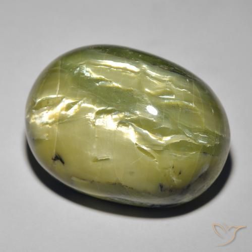 Opala Olho de Gato Terra Verde Natural 38.44ct, oval, Opaco