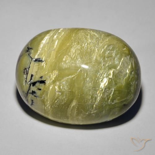 26.42ct Natural Terra Verde Opala Olho de Gato, oval, Opaco