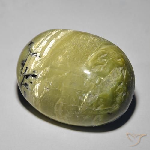 Opala Olho de Gato Terra Verde Natural 26.42ct, oval, Opaco