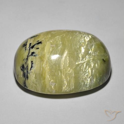 Opala Olho de Gato Terra Verde Natural 26.42ct, oval, Opaco