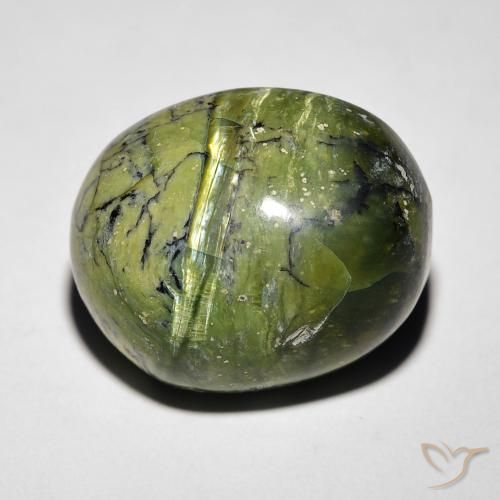 11.27ct Natural Terra Verde Opala Olho de Gato, oval, Opaco