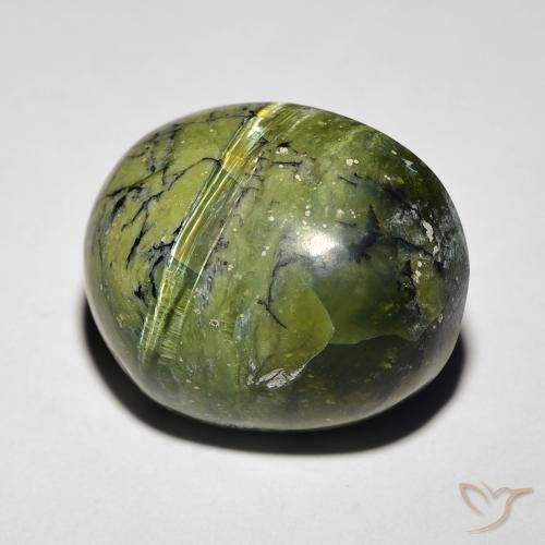 Opala Olho de Gato Terra Verde Natural 11.27ct, oval, Opaco