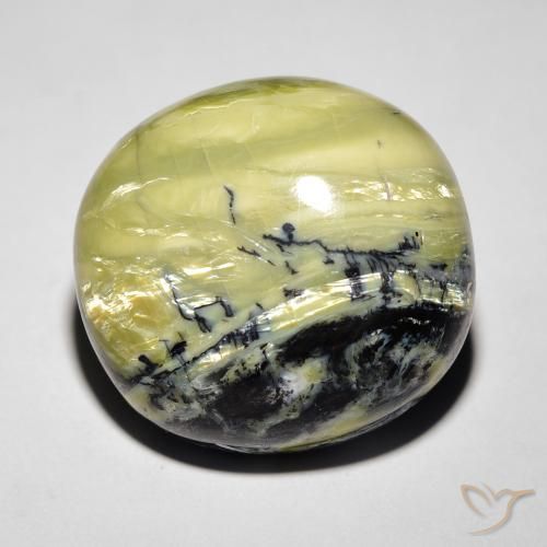 18.52ct Natural Verde médio Opala Olho de Gato, oval, Opaco