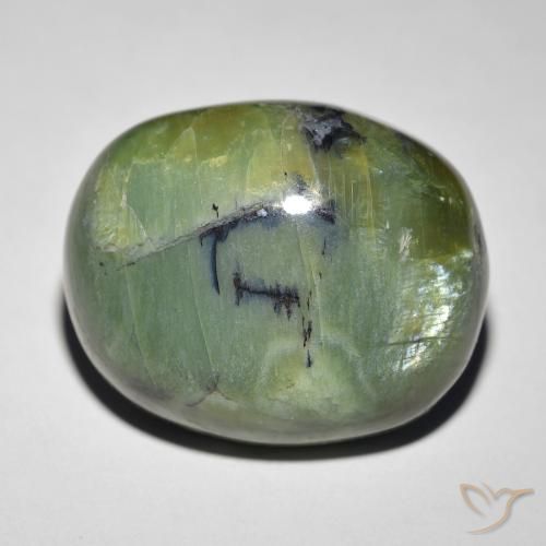 18.89ct Natural Terra Verde Opala Olho de Gato, oval, Opaco