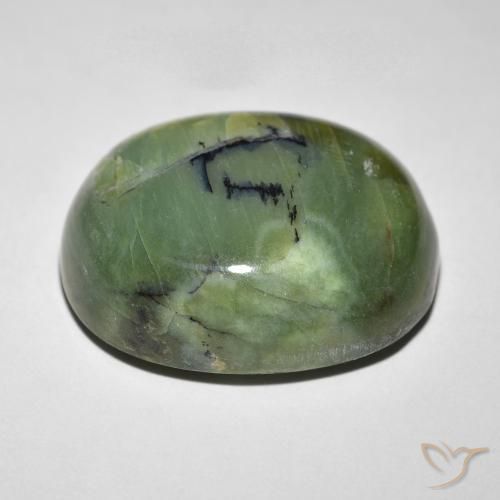 Opala Olho de Gato Terra Verde Natural 18.89ct, oval, Opaco