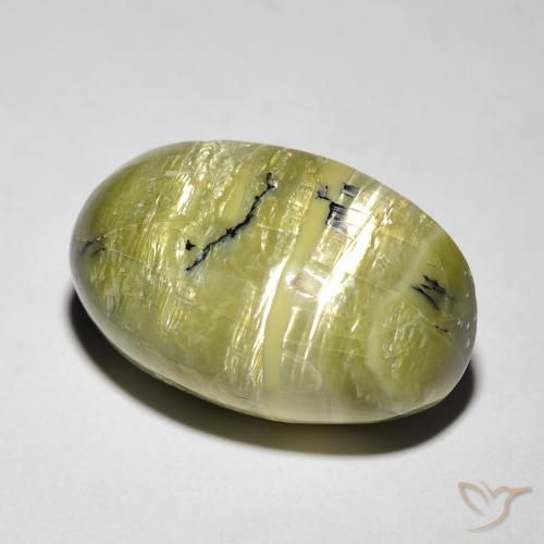 Opala Olho de Gato Terra Verde Natural 8.46ct, oval, Opaco