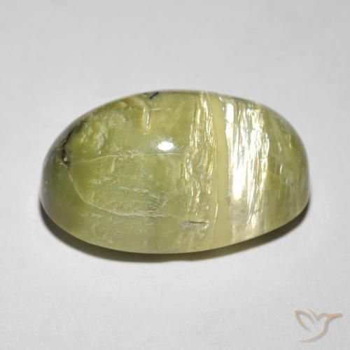 Opala Olho de Gato Terra Verde Natural 8.46ct, oval, Opaco