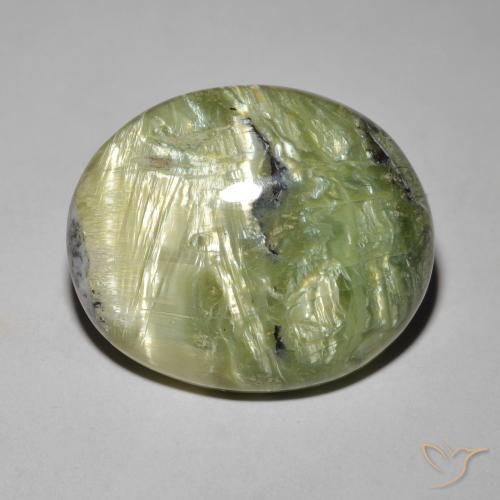 16.89ct Natural Terra Verde Opala Olho de Gato, oval, Opaco