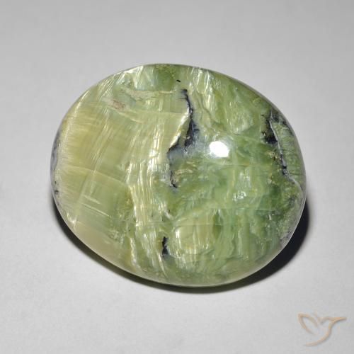 Opala Olho de Gato Terra Verde Natural 16.89ct, oval, Opaco