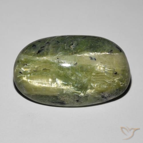 17.52ct Natural Terra Verde Opala Olho de Gato, oval, Opaco