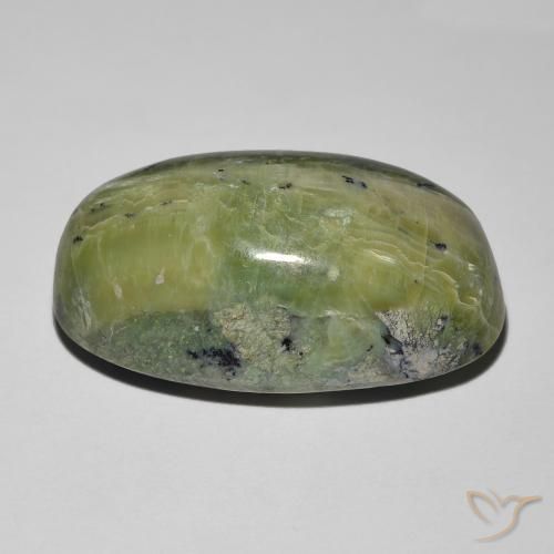 Opala Olho de Gato Terra Verde Natural 17.52ct, oval, Opaco