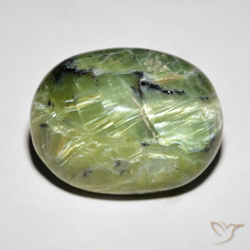 Opala Olho de Gato Verde médio Natural 14.55ct, oval, Opaco