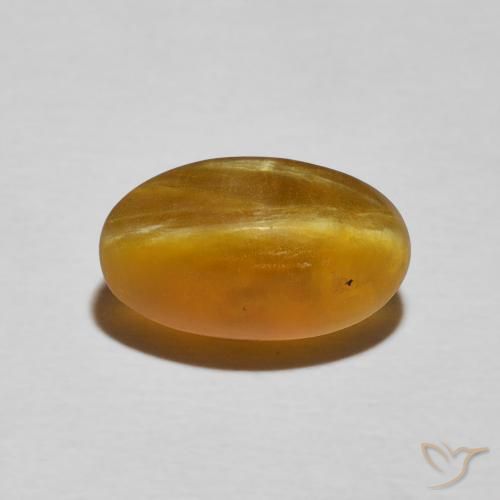 3.26ct Natural Marrom dourado Opala Olho de Gato, oval, Opaco