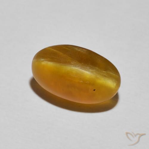 Opala Olho de Gato Marrom dourado Natural 3.26ct, oval, Opaco